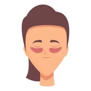 Sleep eye patch icon cartoon vector. Face gel Illustrazione stock