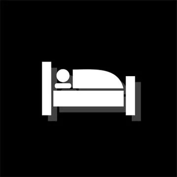 Sleep icon flat Stock Illustration