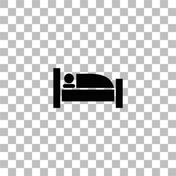 Sleep icon flat Stock Illustration
