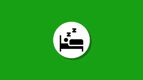 Sleep icon motion graphic animation on green screen background with bed and.. Stock Footage 327762648
