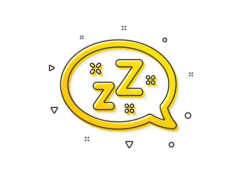 Sleep icon. Zzz speech bubble sign. Chat message. Vector Illustrazione stock