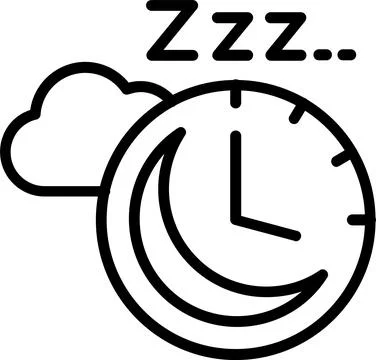 Sleep Line Icon Design Stock Illustration