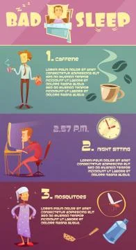 Sleep Man Infographic Stockillustratie