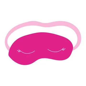 Sleep mask accessory pink doll icon element Stock-Illustration