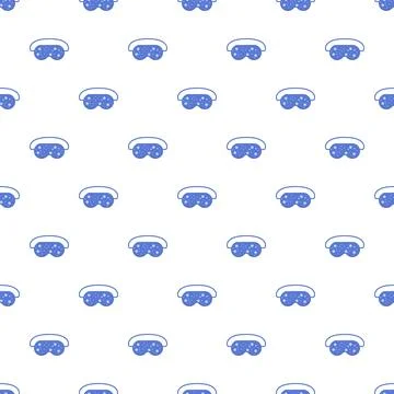 Sleep mask doodle pattern for comfortable rest Stock Illustration