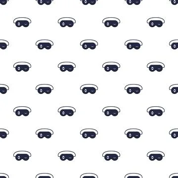 Sleep mask doodle pattern for tranquil rest Ilustração Stock