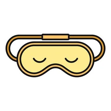 Sleep mask icon representing rest and relaxation 库存插图