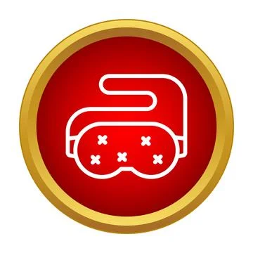 Sleep mask icon representing rest and relaxation 库存插图