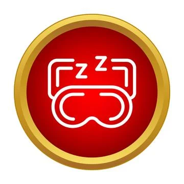 Sleep mask icon representing rest and relaxation Stock Illustration