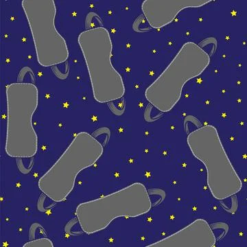 Sleep Mask Icon Seamless Pattern Isolated on Blue Background Illustrazione stock