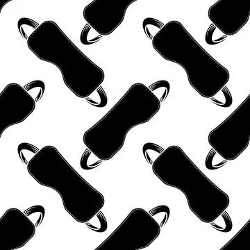 Sleep Mask Icon Seamless Pattern Isolated on White Background Stockillustratie