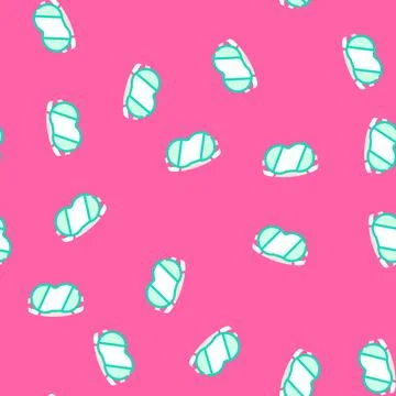 Sleep mask night vector seamless pattern Illustrazione stock