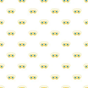 Sleep mask pattern with cartoon eyes for bedtime Illustrazione stock