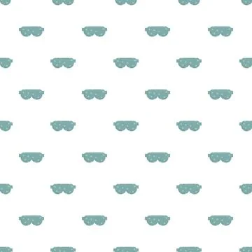 Sleep mask pattern repeating across white background Illustrazione stock
