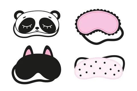 Sleep mask set Stock Illustration