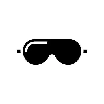 Sleep mask silk glyph icon vector illustration Stock Illustration