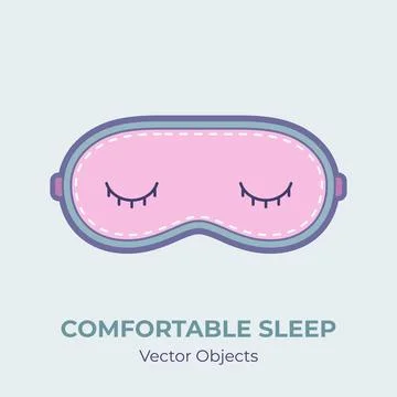 Sleep mask vector isolated. Comfortable sleep illustration item vector, good Stock Illustration