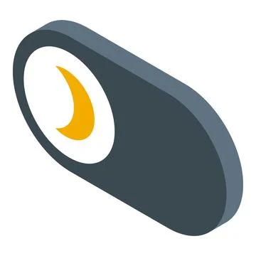 Sleep mode button showing crescent moon for nighttime setting Stock Illustration