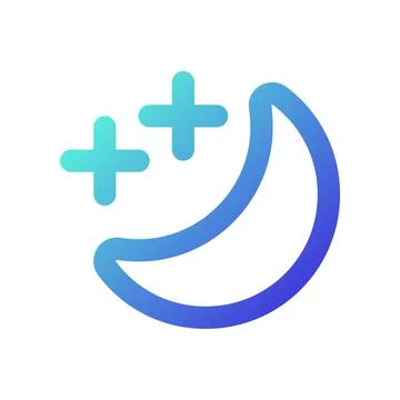 Sleep mode pixel perfect gradient linear ui icon Illustration