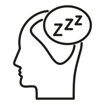 Sleep night icon outline vector. Insomnia problem 스톡 일러스트