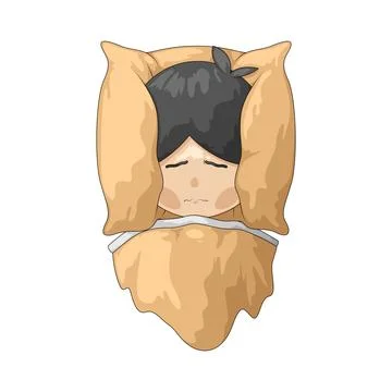 Sleep panic illustration Stock Illustration