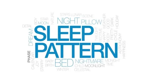 Sleep pattern animated word cloud, text design animation. Kinetic typography. Stock Footage 78222479