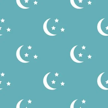 Sleep pattern seamless blue Stock Illustration