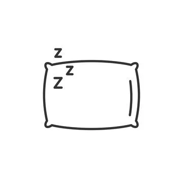 Sleep pillow vector icon. Bed cushion pillow relax logo Illustrazione stock
