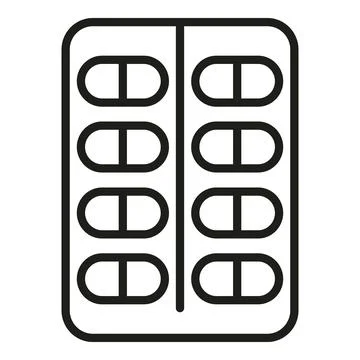 Sleep pills icon outline vector. Insomnia problem 스톡 일러스트