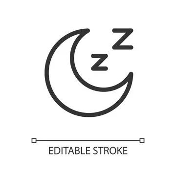 Sleep pixel perfect linear ui icon Illustration