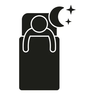 Sleep problem icon simple vector. Stress disorder Stockillustratie