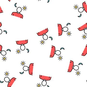 Sleep problems vector seamless pattern Stock Illustration