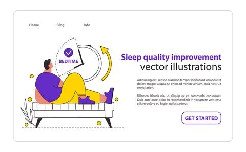 Sleep Quality Improvement concept Visualizes rest optimization with bedtime 스톡 일러스트
