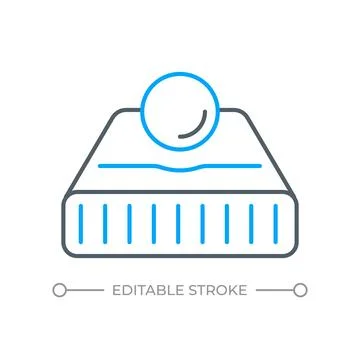 Sleep science innovation two color line icon Stock Illustration