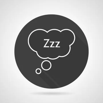 Sleep sign black vector icon Illustrazione stock