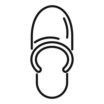 Sleep slippers icon outline vector. Residence indoor Stock Illustration