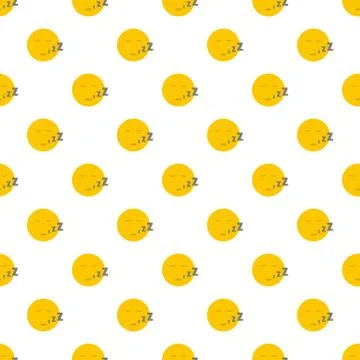 Sleep smile pattern seamless Stockillustratie