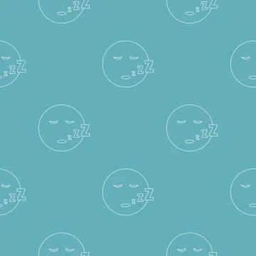 Sleep smile pattern seamless Stock Illustration