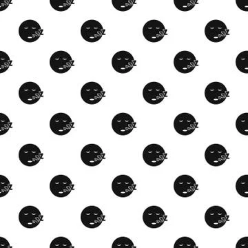 Sleep smile pattern vector seamless Stockillustratie