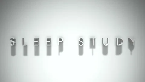Sleep study 3D title animation with shadows on a white background Stock Footage 297514532