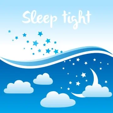 Sleep tight vector background Stock Illustration