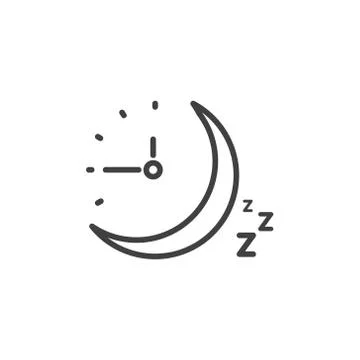 Sleep time clock icon. Countdown future day night time vector icon Stock Illustration