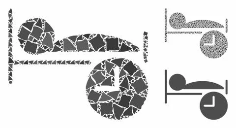 Sleep time Composition Icon of Abrupt Elements Stock Illustration