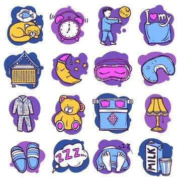 Sleep Time Icons イラスト素材