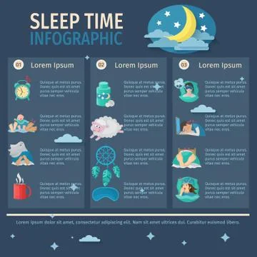 Sleep Time Infographics Stockillustratie