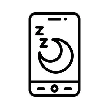 Sleep tracker App icon, Mobile application vector illustration Stock Illustration