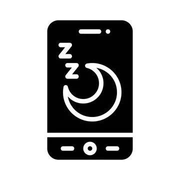 Sleep tracker App icon, Mobile application vector illustration Stock Illustration
