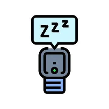 Sleep tracking device color icon vector illustration Stock Illustration