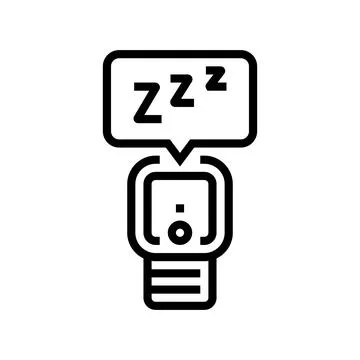 Sleep tracking device line icon vector illustration Stock Illustration