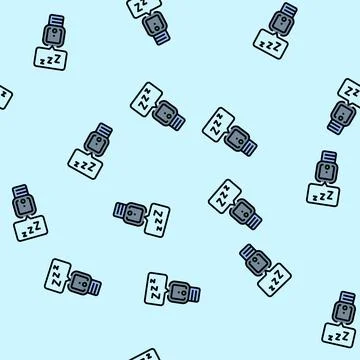 Sleep tracking device vector seamless pattern Stock Illustration